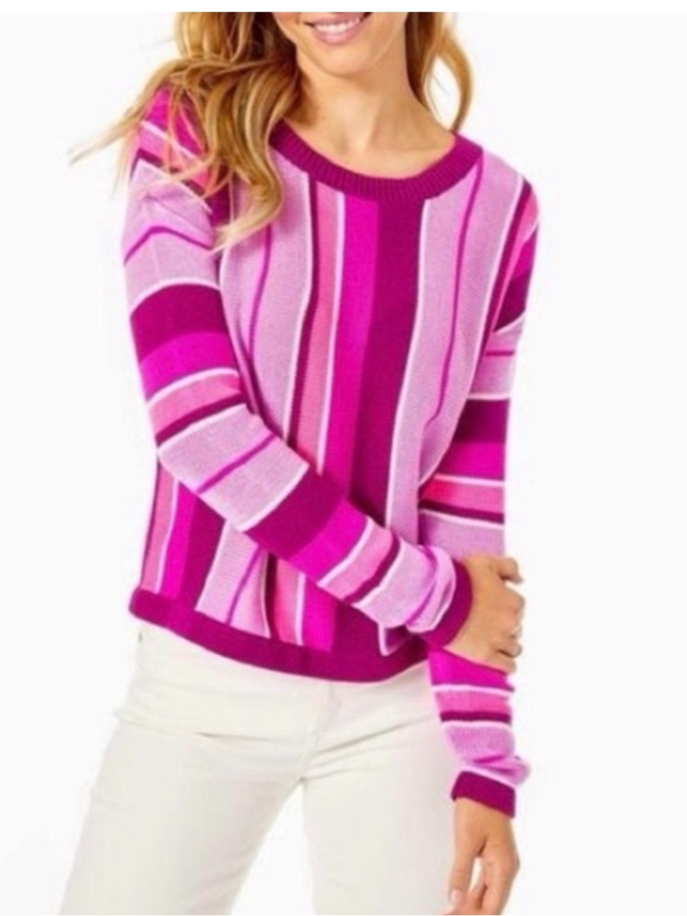 Lilly Pulitzer Daryn Striped Sweater Bordeaux berry multi